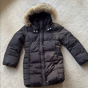 GAP KIds Cold Control Ultra Max ParkaBlack with Faux Fur Trim size L (10)